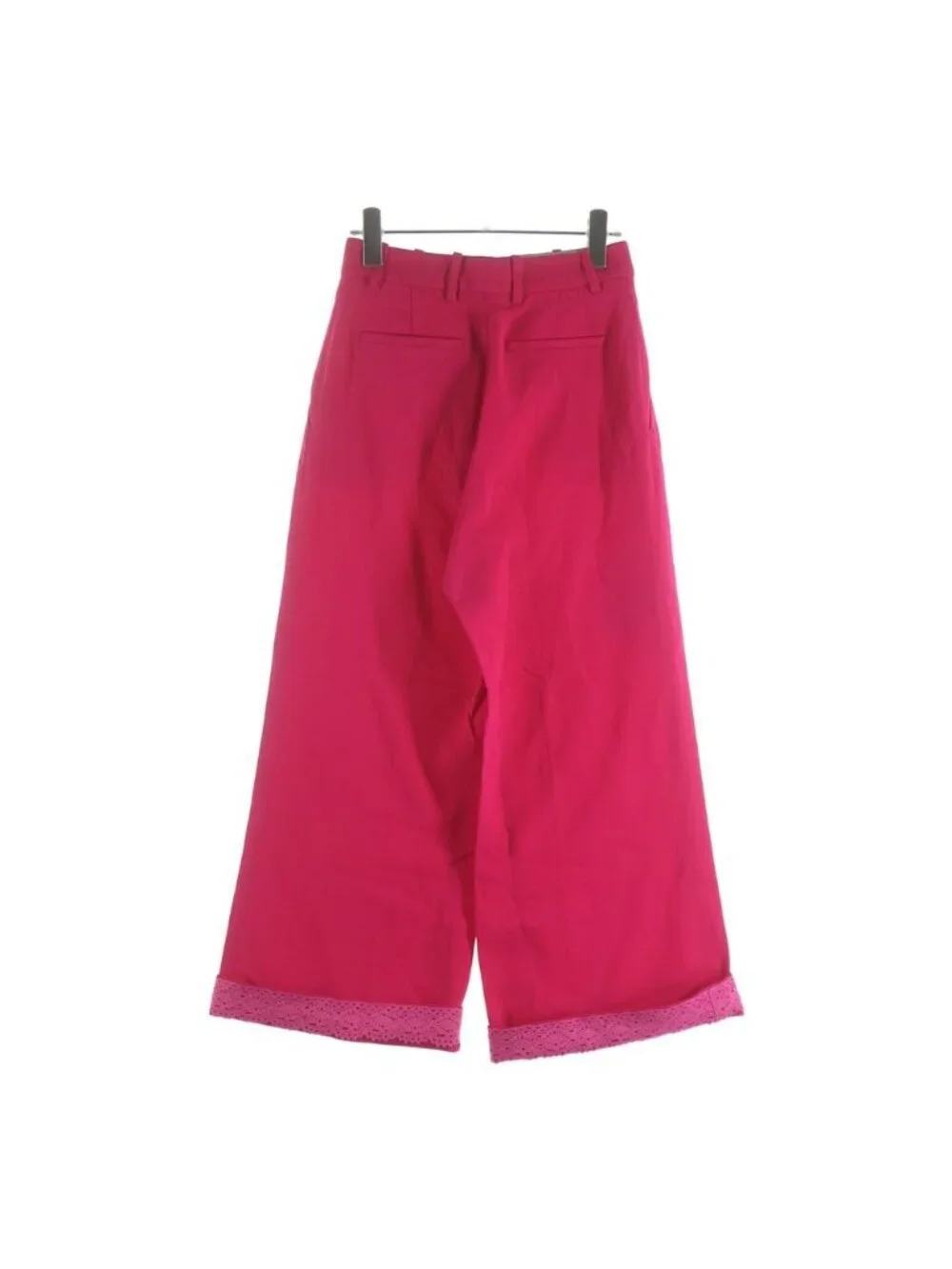 Gucci Viscose Panst Hem Lace Rayon Pants Pink